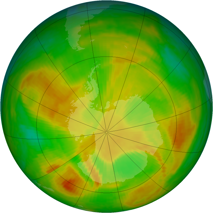Antarctic ozone map for 23 November 1979